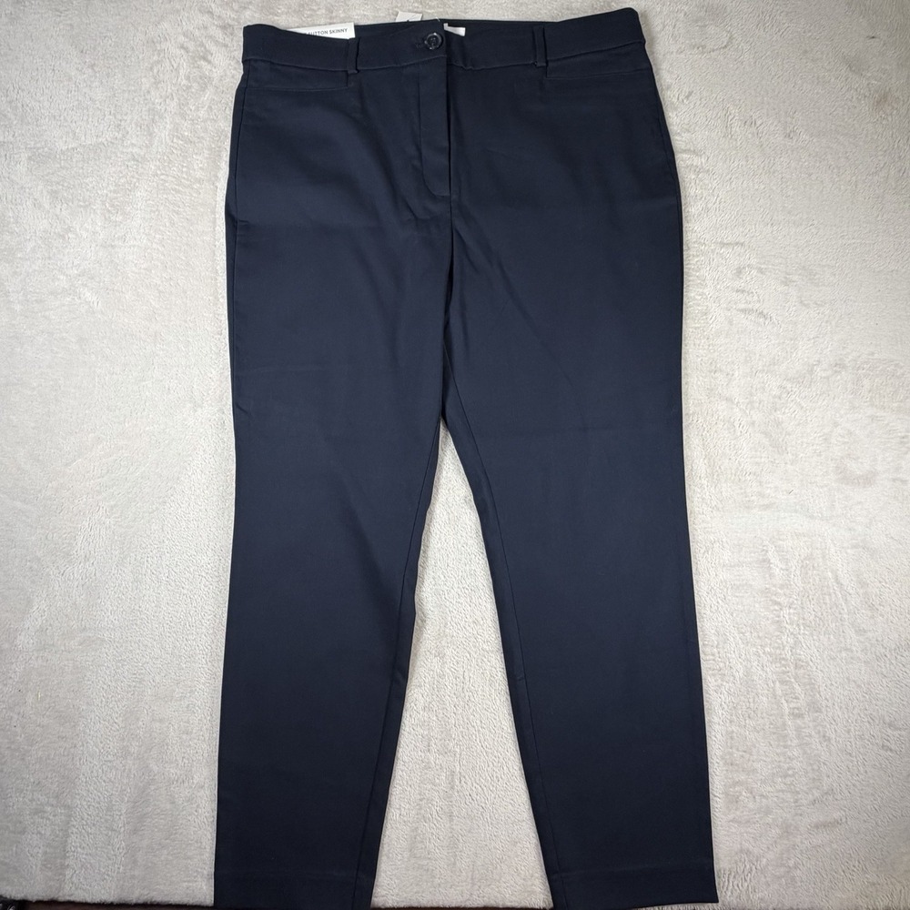 LOFT Curvy Sutton Skinny Pants Women's 16 Navy Career Stretch Ankle NWT